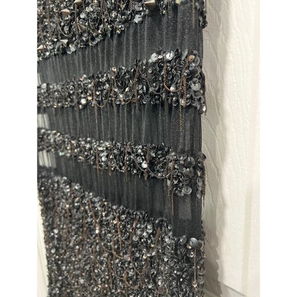 AllSaints Spitalfields Hand Embellished Beaded and Sheer Mini Dress EUR 34 US 2 - Picture 7 of 12